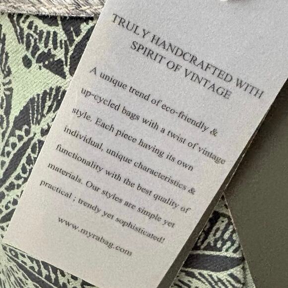 Myra Bag Hide And Floral Print Small Crossbody 10” X 10” Leather Style S-12C2 - Picture 8 of 10